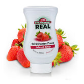 Real Strawberry – jordbærpuré i professionel kvalitet til drinks, smoothies og desserter.